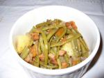 Italian Green Beans With Onions Ham and Tomatoes Dinner