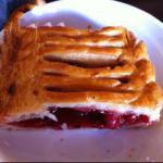 Australian Strudel from Puff Pastry Dough with Cherries Dessert