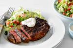 Australian Paprika Scotch Fillet With Horseradish Sour Cream And Chopped Salad Recipe Appetizer