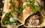 American Mushroom Spinach and Parmesan Crepes Recipe Appetizer