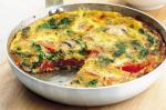 American Mushroom and Tomato Frittata Recipe Appetizer