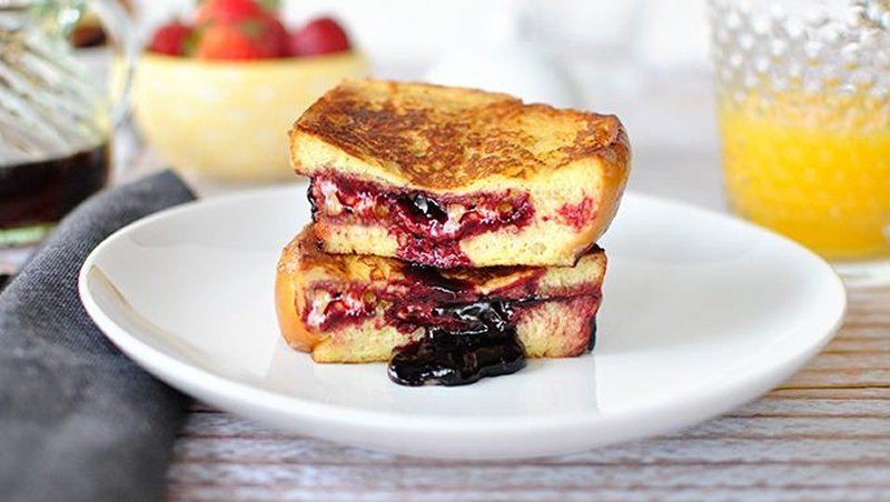 French Pb and J French Toast Breakfast