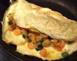 Swiss Low Fat Bay Shrimp and Swiss Omelet Breakfast