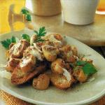 American Ciabatta Bread with Garlic Mushrooms 1 Appetizer
