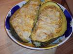 American Zucchini Stuffed With Corn Chilies and Cheese meatless Appetizer