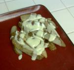 American Roasted Potatoes With Gorgonzola Cheese Sauce Appetizer