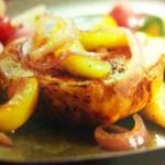Pork Chops with Sauteed Apples and Onions recipe