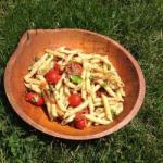 Italian Italian Pasta with Pesto and Sundried Tomatoes Appetizer