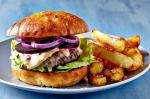 American Beef Burgers With Doublefried Chips Recipe Appetizer