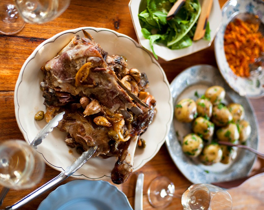 Australian Greekstyle Lamb Shoulder with Lemon and Olives Appetizer