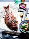 Australian Grilled Whole Snapper with Burghul Salad samak Mechoui Bi Salatat Burghul Appetizer
