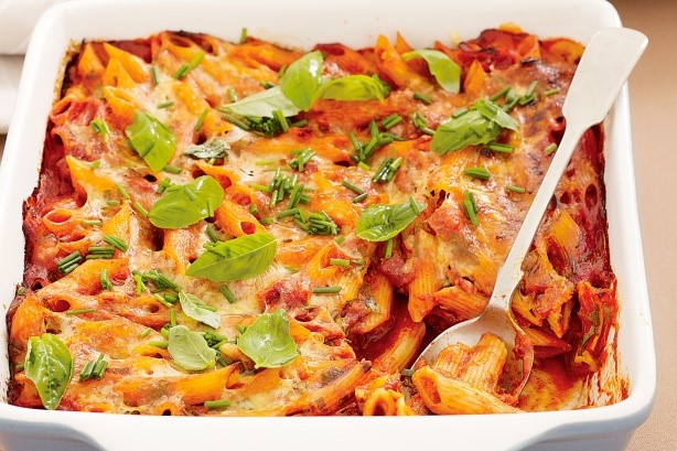 Australian Onedish Salami Pasta Bake Recipe Appetizer