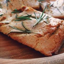 Italian Farinata flat Breads of Chick Peas and Rosemary Appetizer