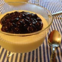 Italian Panna Cotta with Blueberries 2 Dessert