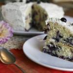 American Cake with Blue Berries and Lemon Dessert