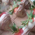 American Strawberries in White Chocolate Dessert
