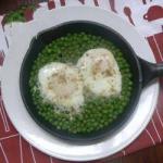 Canadian Eggs to the Saucepan Together with Peas Appetizer