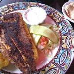 Grilled Fish Sandwich with a Creole Corn and Jalapeno Tarta recipe