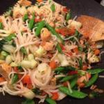 American Stirfry Dish with Bok Choy and Mie Appetizer