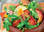 Canadian Arugula Plum and Prosciutto Salad Appetizer