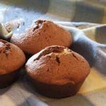 British Chocolate Muffins with a Core of White Chocolate Dessert