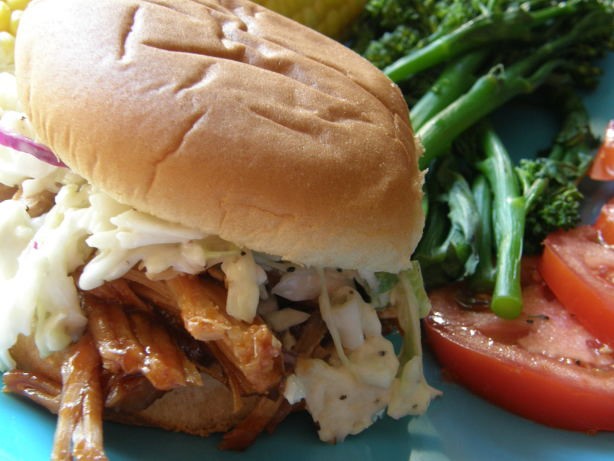 American Ww Bbq Pork Sandwiches With Homemade Cole Slaw Appetizer