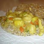 British Chicken Curry with Fried Banana Dinner