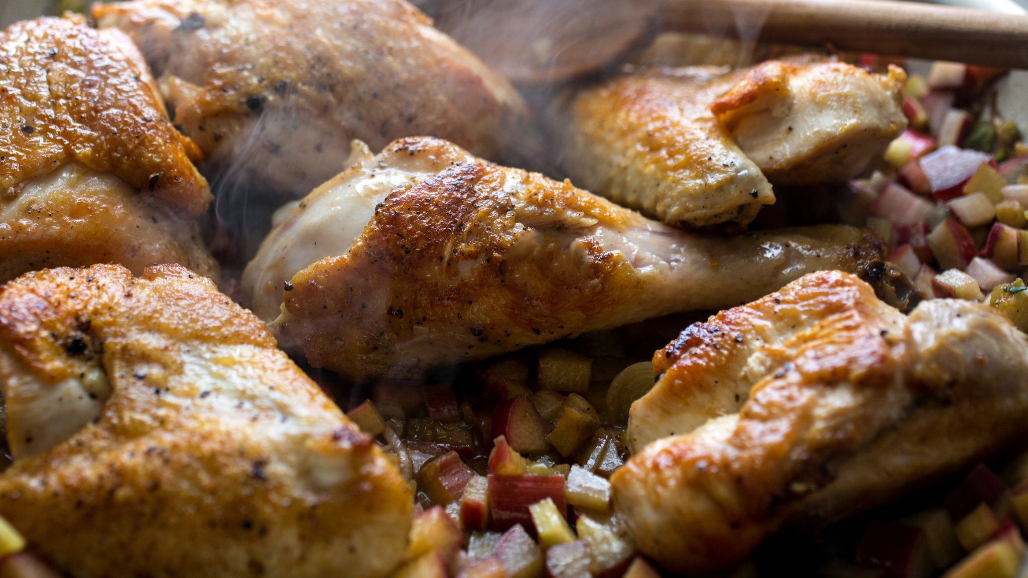 Australian Skillet Chicken With Rhubarb Recipe Drink