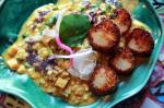 Australian Barley Risotto With Greens and Seared Scallops Recipe Appetizer
