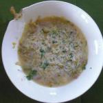 American Chicory Soup with Ham Appetizer