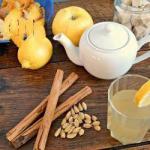 American Spice Tea from Apples and Carrots Bowls Drink