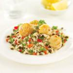 Canadian Scallops with Garlicky Blackeyed Peas Dinner
