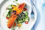 American Homesmoked Salmon With Kimchi Butter And Cucumber Pickle Recipe Appetizer