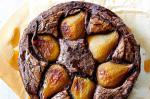 American Fireball Pears In Chocolate Cake Recipe Dessert