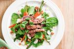 American Warm Beef Roasted Carrot And Walnut Salad Recipe BBQ Grill