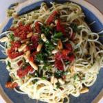 Spaghettini with Dried Tomatoes recipe