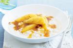 American Coconut Rice With Pears And Coconutcaramel Sauce Recipe Dessert