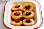 American Roasted Yellow Peaches With Cinnamon Meringues Recipe Dessert