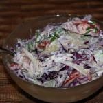 American Red Cabbage Salad with Garlic Appetizer