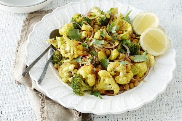 Indian Indian Spiced Cauliflower And Broccoli Salad Recipe Appetizer