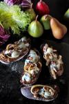 American Gorgonzola Walnut Crostini With Pear Salad Recipe Appetizer