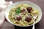 American Pasta With Meatballs and Herb Sauce Recipe Appetizer