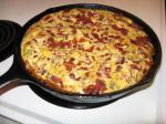 British Skillet Potato Pie With Eggs and Cheese Appetizer