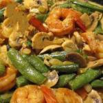 American Wok of Rice with Curried Shrimps Dinner