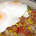 American day Before Payday Kielbasa and Corn Hash Recipe Appetizer