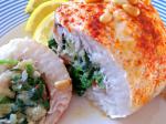 American Flounder Stuffed With Arugula and Sundried Tomatoes Dinner