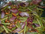 American Roasted Green Beans With Red Onion and Walnuts Breakfast
