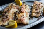 American Panfried Trout With Rosemary Lemon And Capers Recipe Dinner