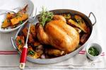 American Garlic Roast Chicken With Gremolata Sweet Potatoes Recipe BBQ Grill