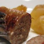 French Sausage with Apple and Calvados Sauce Appetizer